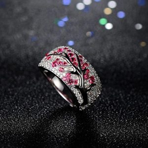 Pink Blossom Tree Sparkles Occasion Ring