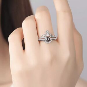 Stunning Crown Style Two Piece Adjustable Ring
