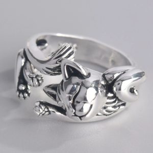 Playful Cat Casual Ring